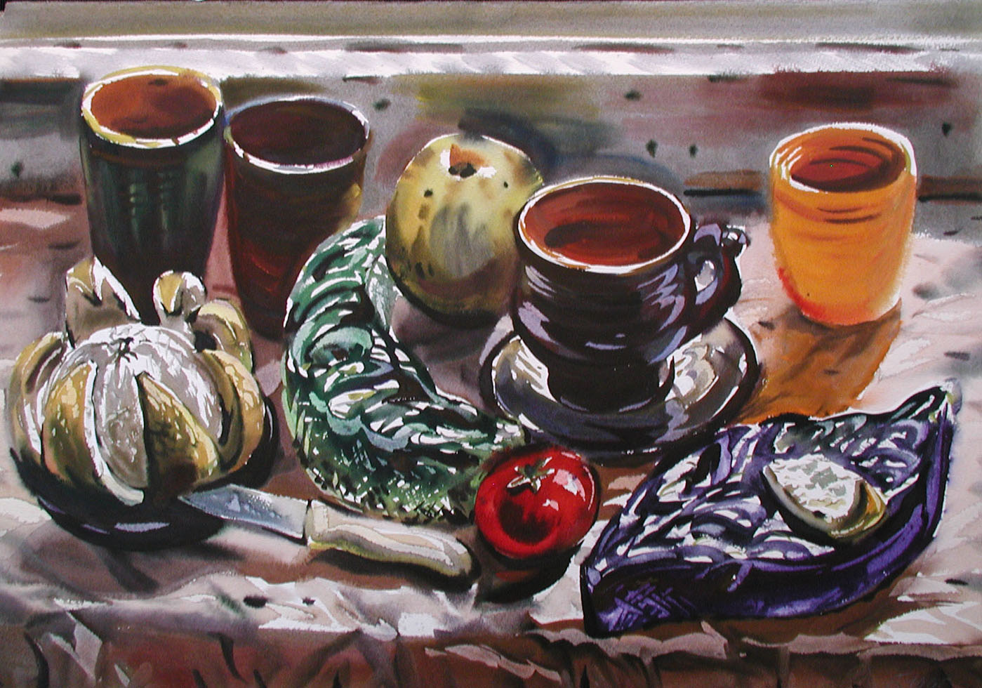 Подоконник в мастерской художника